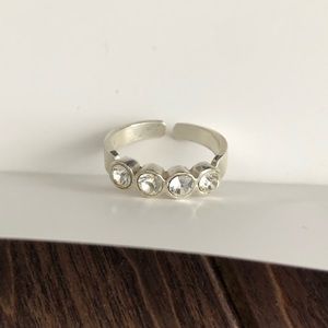 Sterling Silver Cubic Zirconia Toe Ring